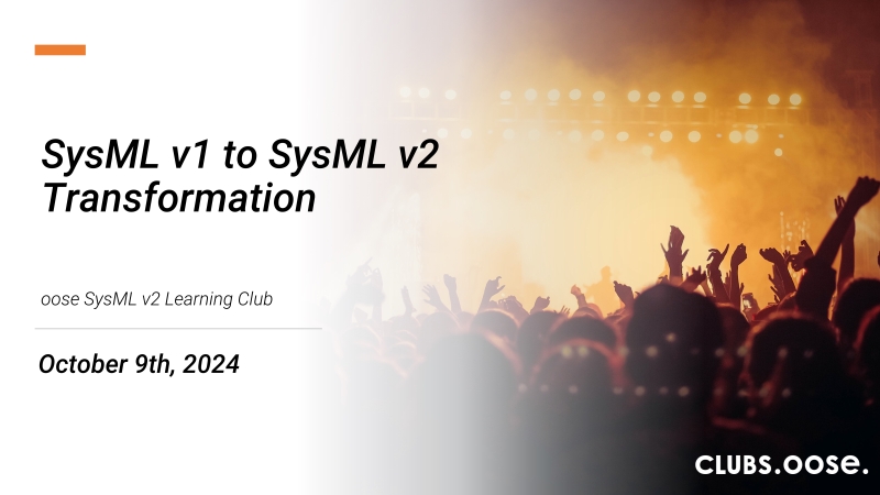 SysML v1 to SysML v2 Transformation