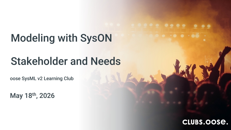 Modeling with SysON: Stakeholder and Stakeholder Needs