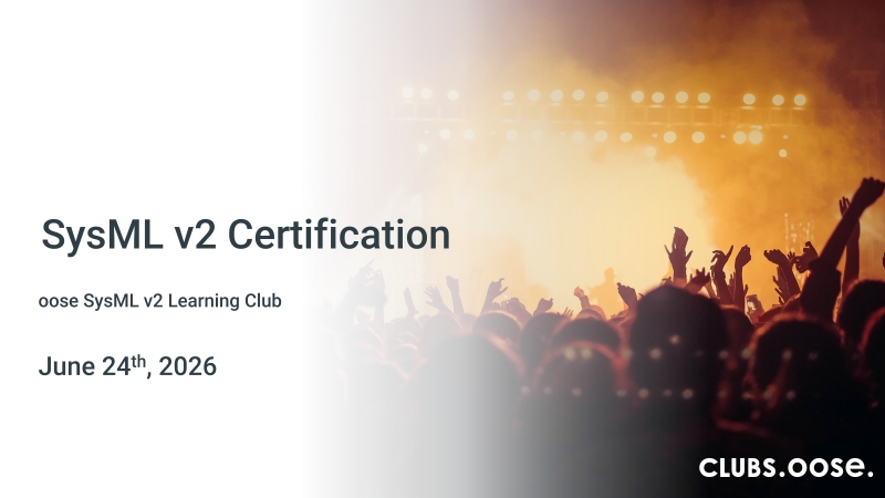 SysML v2 Certification Program